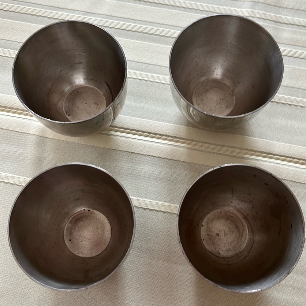 Set of 4 authentic reproduction Jefferson Cup Stieff Pewter P50